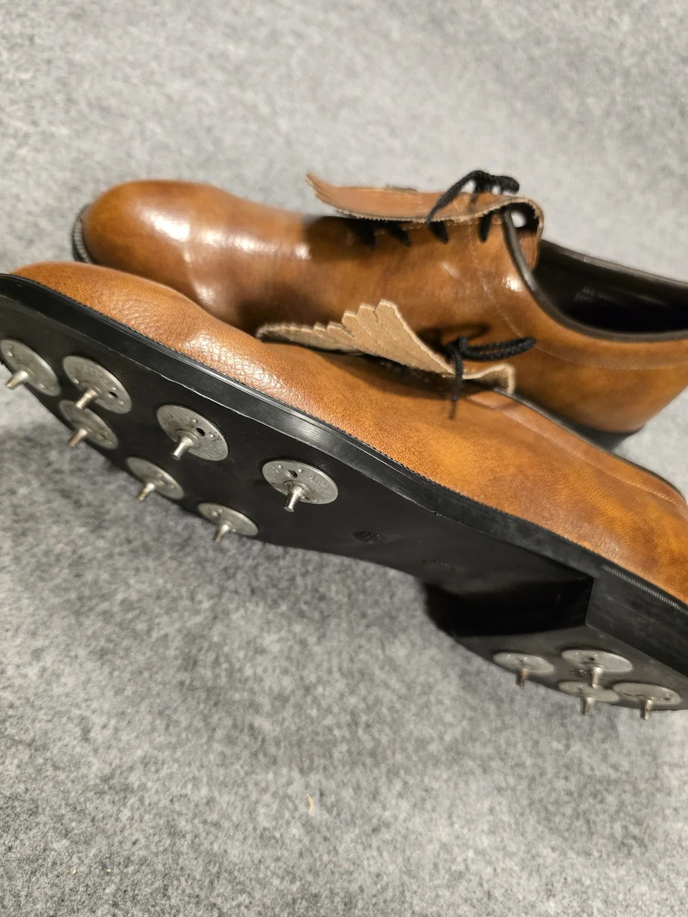 Vintage Arnold Palmer Men's Brown Golf Shoes 1970's-1980's